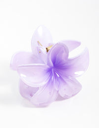 Purple Frangipani Hair Claw Clip - link has visual effect only