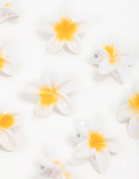 Yellow Frangipani Mini Hair Clips 20-Pack - link has visual effect only