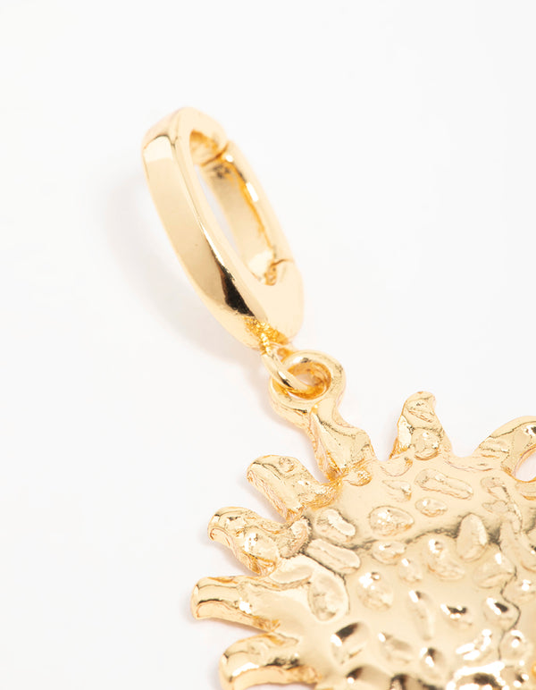 Gold  Molten Sun Charm