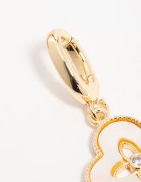 Gold  Floral Petal Charm - link has visual effect only