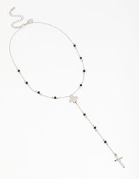 Silver Cross Station Y-Necklace - link has visual effect only
