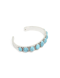 Silver Turquoise Stone Wrist Cuff - link has visual effect only