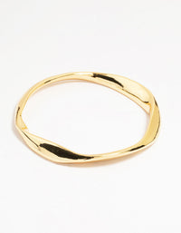 Gold Plated Brass Statement Wavy Bangle - link has visual effect only