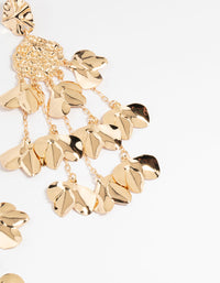 Gold Molten Petal Drop Earrings - link has visual effect only