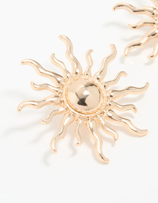 Gold Celestial Star Earrings