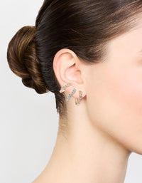 Mixed Metal Diamante Hoop Earrings 3-Pack - link has visual effect only