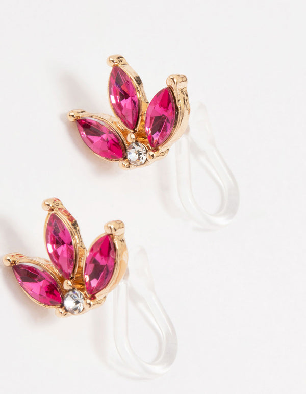 Gold Floral Bow Ear Cuffs 3-Pack