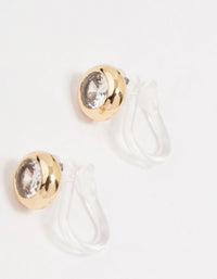 Gold Cubic Zirconia Ear Cuffs 4-Pack - link has visual effect only