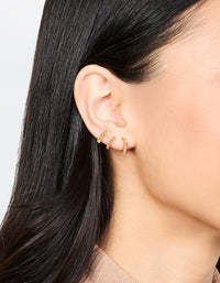Gold Thin Hoop Earrings 3-Pack - link has visual effect only