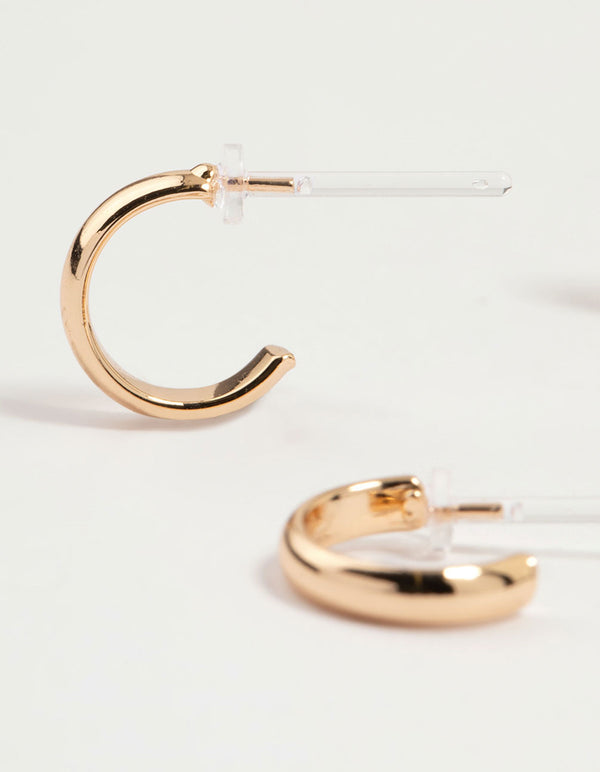 Gold Mixed Hoop Earrings 4-Pack