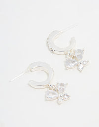 Silver Diamante Butterfly Hoop Earrings - link has visual effect only