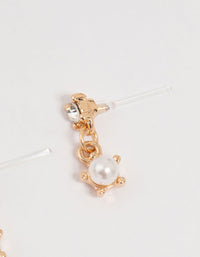 Gold Celestial Stud Earrings 4-Pack - link has visual effect only