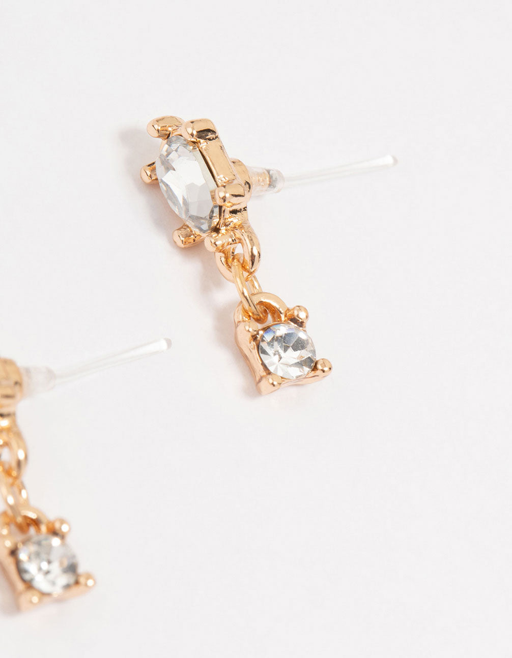 Gold Pearl & Diamante Stud Earrings 4-Pack