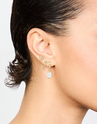 Gold Diamante Pearl Hoop & Stud Earrings 3-Pack - link has visual effect only