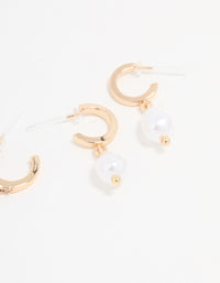 Gold Diamante Pearl Hoop & Stud Earrings 3-Pack - link has visual effect only