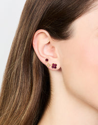 Gold Floral & Butterfly Stud Earrings 3-Pack - link has visual effect only
