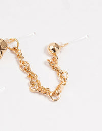 Gold Chain Celestial Earrings 3-Pack - link has visual effect only