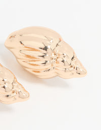 Gold Shell Stud Earrings - link has visual effect only
