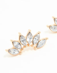 Gold Diamante Stud Earrings - link has visual effect only