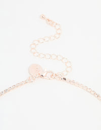 Rose Gold Diamante Pointed Cupchain Earring & Necklace Set - link has visual effect only