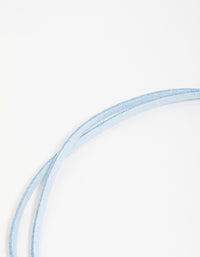 Silver Puffy Heart Cord Necklace - link has visual effect only