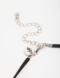 Silver Cord Turquoise Horseshoe Choker Necklace - link has visual effect only