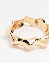 Gold Bamboo Twist Bangle - link has visual effect only