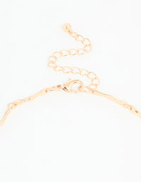 Gold Molten Circle Charm Necklace - link has visual effect only