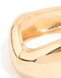 Gold Thick Wave Bangle - link has visual effect only