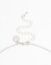 Silver Cubic Zirconia Marquise Pendant Necklace - link has visual effect only