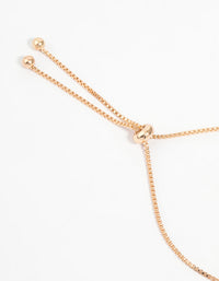 Gold Cubic Zirconia Floral Stretch Bracelet - link has visual effect only