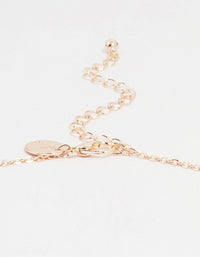 Rose Gold Plated Cubic Zirconia Clover Pendant Necklace - link has visual effect only