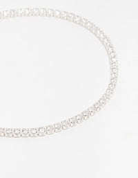 Silver Cubic Zirconia Mini Tennis Bracelet - link has visual effect only