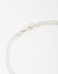 Silver Cubic Zirconia Mini Tennis Bracelet - link has visual effect only
