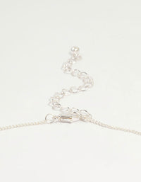 Silver Plated Diamante Rose Cross Pendant Necklace - link has visual effect only