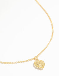 Gold Plated Cross Heart Pendant Necklace - link has visual effect only