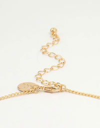 Gold Plated Cross Heart Pendant Necklace - link has visual effect only