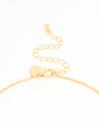Gold Plated Bubble J & Heart Charm Necklace - link has visual effect only