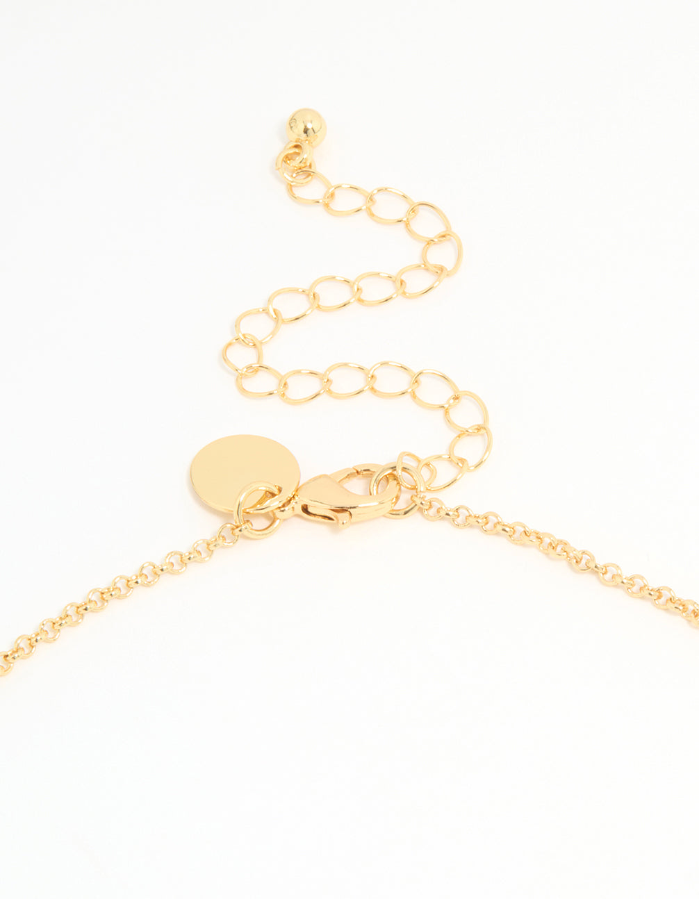 Gold Plated Bubble S & Heart Charm Necklace