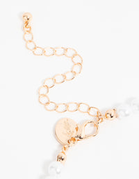 Gold Pearl Celestial Charm Necklace - link has visual effect only