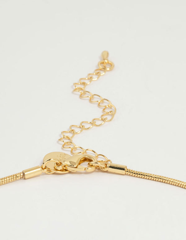Gold Plated Rondell Pendant Necklace