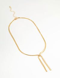 Gold Plated Snake Tassel Y-Necklace - link has visual effect only