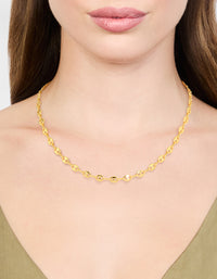 Gold Plated Mini Mariner Chain Necklace - link has visual effect only