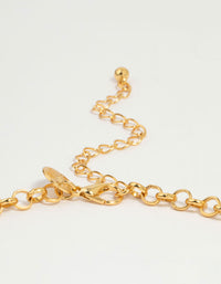 Gold Plated Coin Disc Charm Pendant Necklace - link has visual effect only