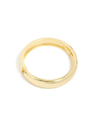 Gold Plated Smooth Hinged Bangle - link has visual effect only