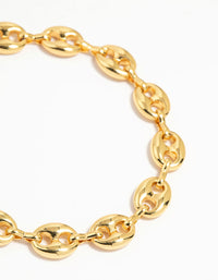 Gold Plated Mariner Chain Bracelet - link has visual effect only
