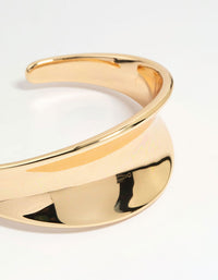Gold Plated Concave Wrist Cuff - link has visual effect only