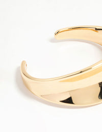 Gold Plated Concave Wrist Cuff - link has visual effect only