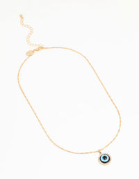 Gold Evil Eye Pendant Necklace - link has visual effect only