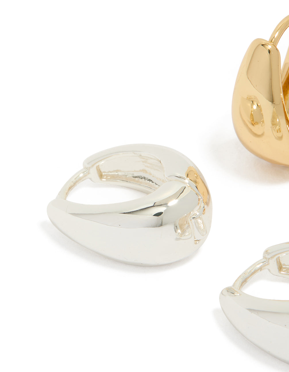 Mixed Metal Hoop Earrings 2-Pack